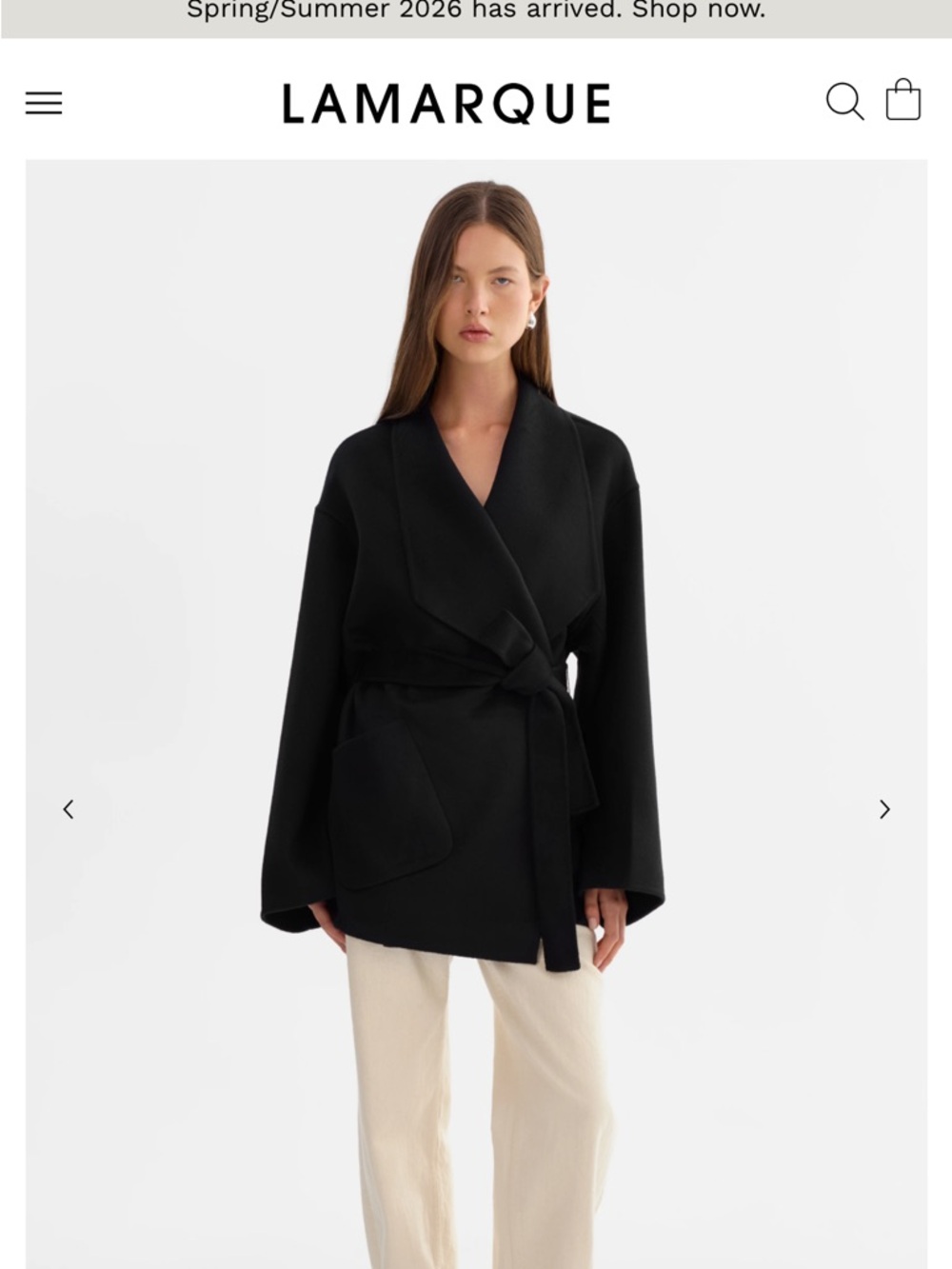 Lamarque Mekia Double Face Wool Coat